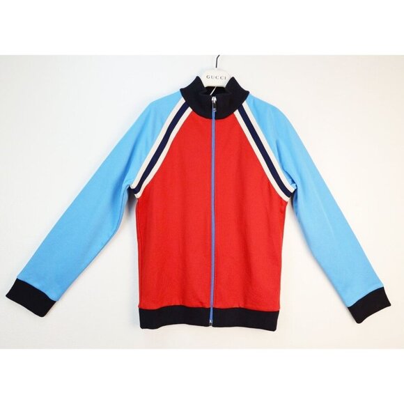 NWT Gucci Kids color block bomber jacket in red Size 10 - Picture 2 of 9